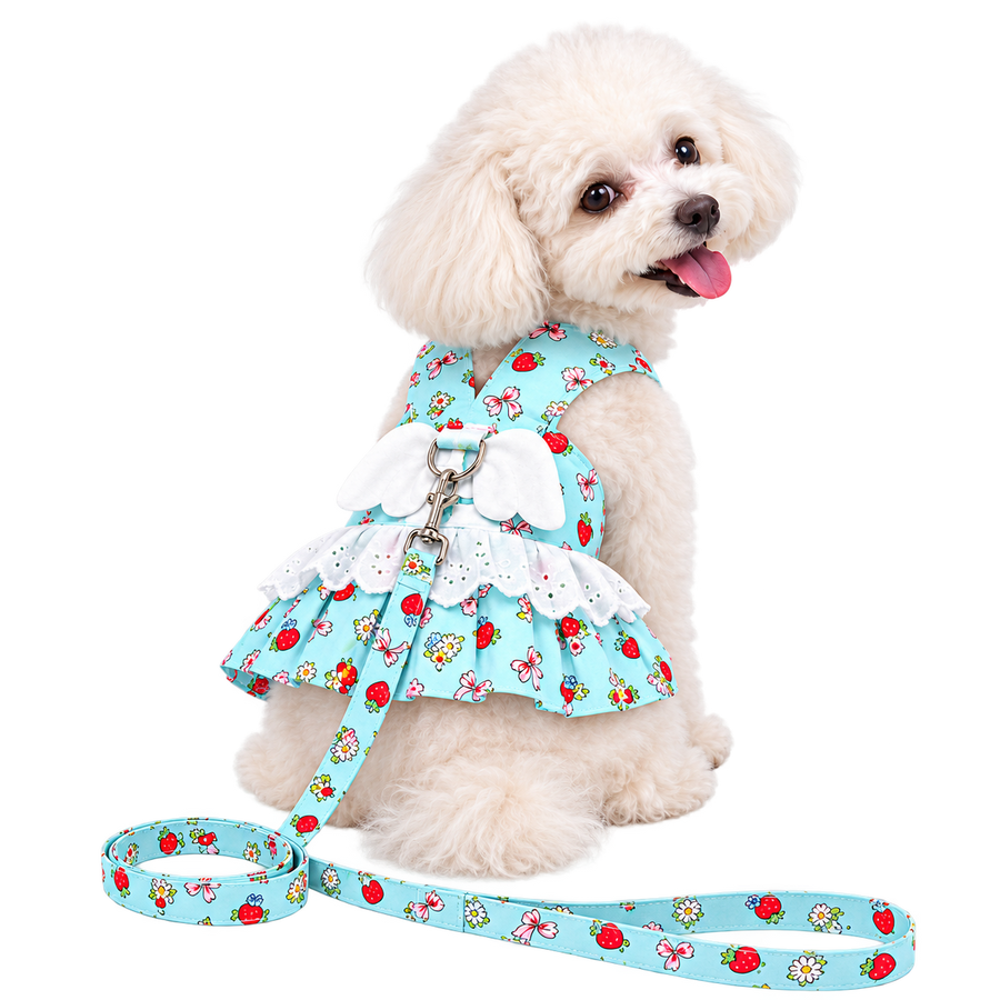 El Vestidito de Fresas con Arnés — Solo perros pequeños